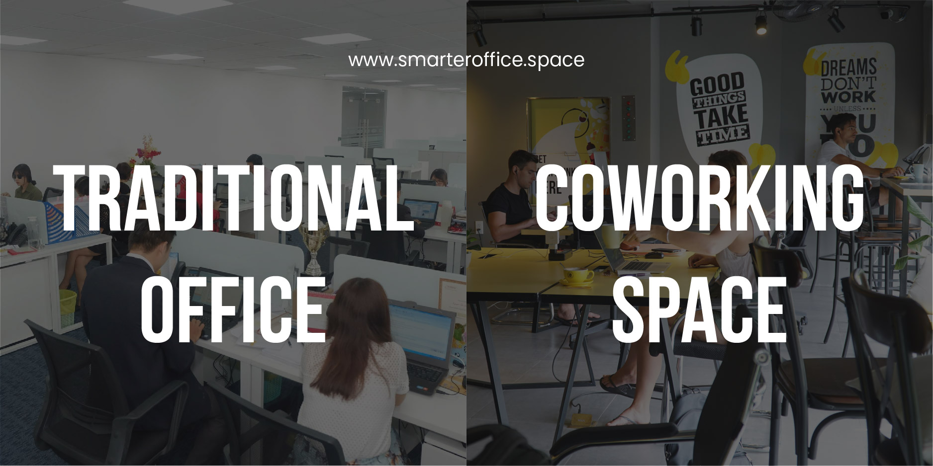 Traditional office vs Coworking space